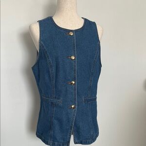 Sincerely Jules Blue Denim Sleeveless Top
